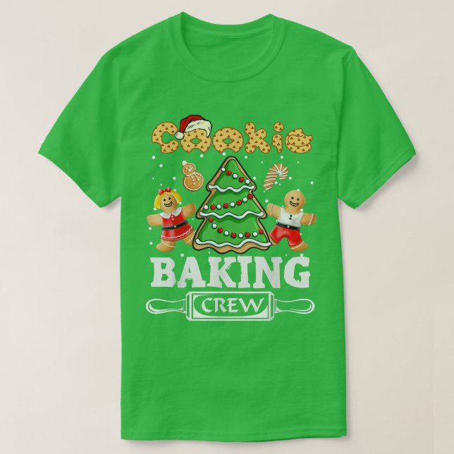 Cookie Baking Crew-jultomtsmatchningsfamiljen T Shirt (Design framsida)