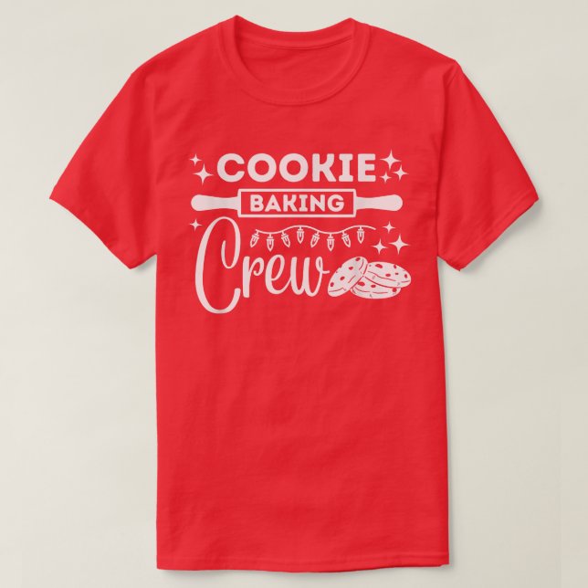 Cookie Baking Crew Matching Cooking Team T Shirt (Design framsida)