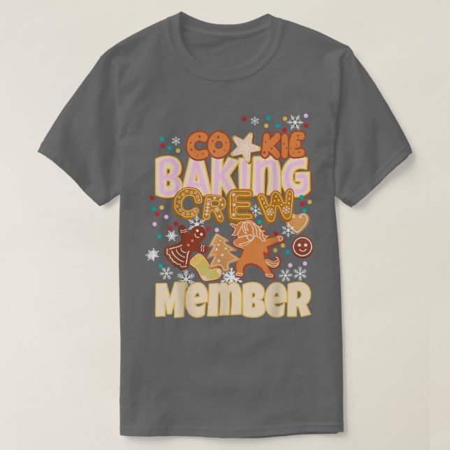 Cookie Baking Crew-medlemmen autentisk juldräkt T Shirt (Design framsida)