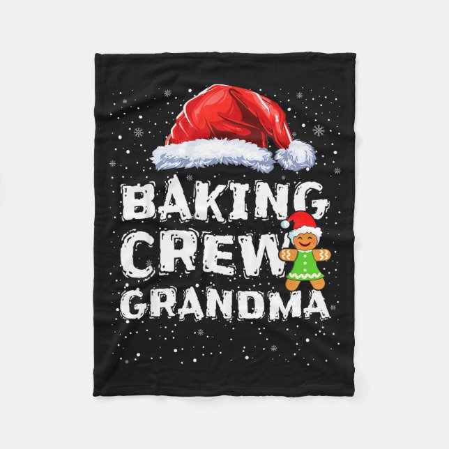 Cookie Baking Crew Shirt Grandma Matching Christma Fleecefilt (Framsidan)