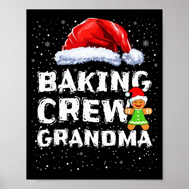Cookie Baking Crew Shirt Grandma Matching Christma Poster (Framsidan)