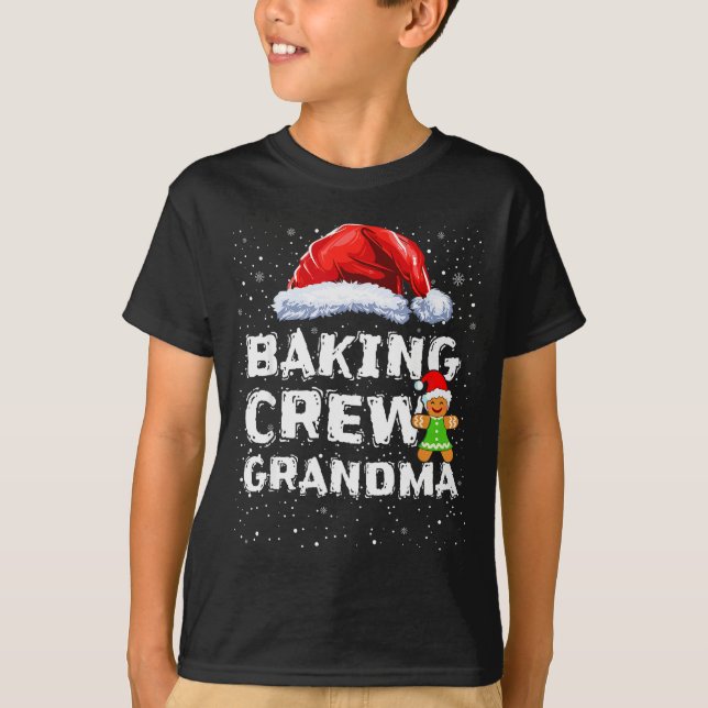 Cookie Baking Crew Shirt Grandma Matching Christma T Shirt (Framsida)
