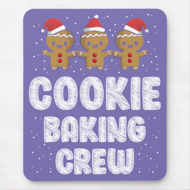 Cookie Baking Crew Shirt-julfamiljen Gingerbr Musmatta (Framsidan)