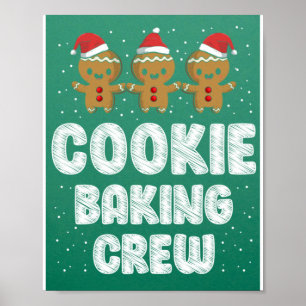 Cookie Baking Crew Shirt-julfamiljen Gingerbr Poster