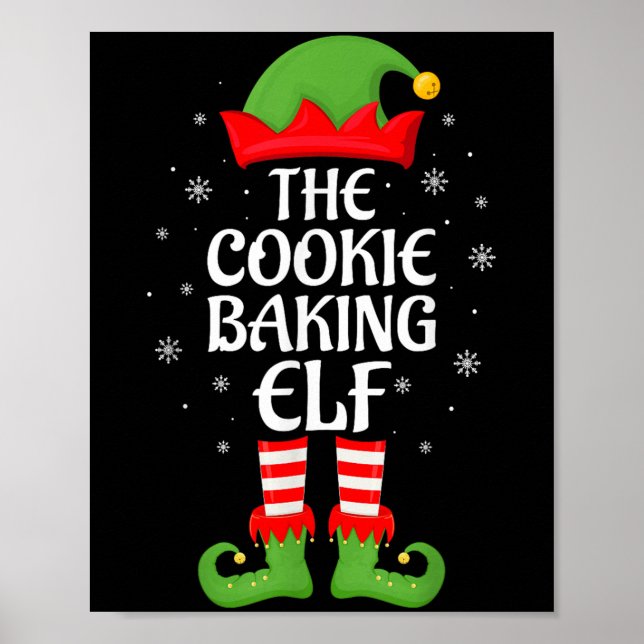 Cookie Baking Elf Julafton Family Matching Elf Squ Poster (Framsidan)