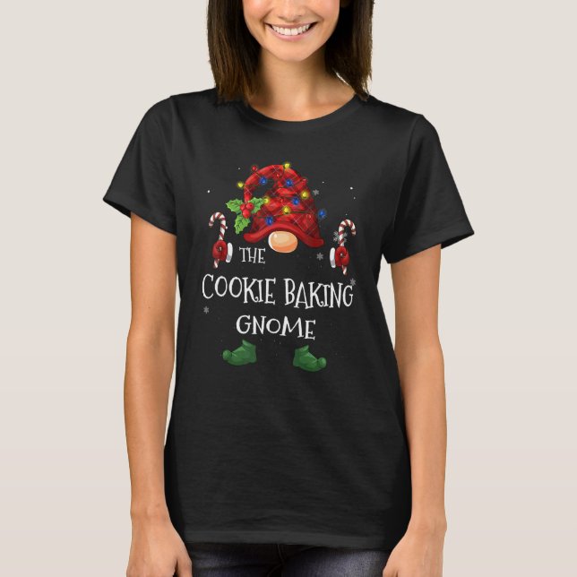 Cookie Baking Gnome Buffalo Play jul Tr T Shirt (Framsida)