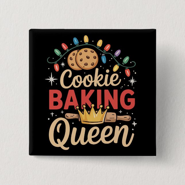 Cookie Baking Queen Baker Bakery jul Knapp (Framsida)