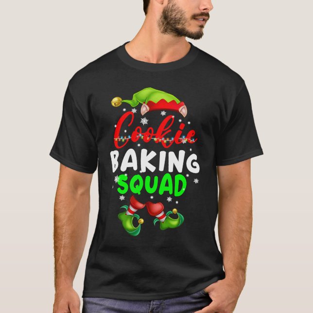 Cookie Baking Squad jul ELF Cookies Baker G T Shirt (Framsida)