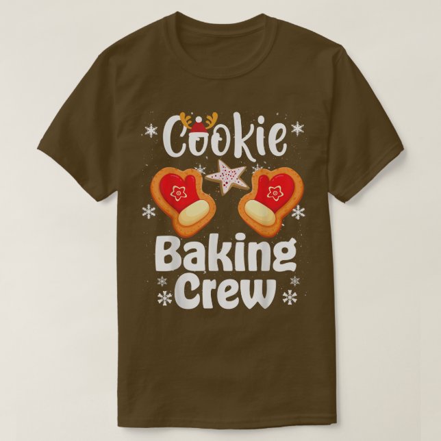 Cookie Baking Team Captain Christmas bakers Ginger T Shirt (Design framsida)
