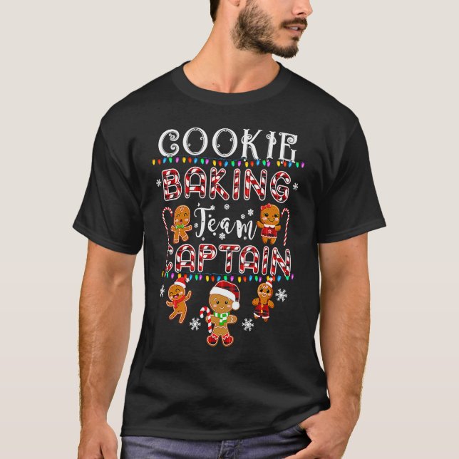 Cookie Baking Team Captain Gingerbread Red Plaid C T Shirt (Framsida)