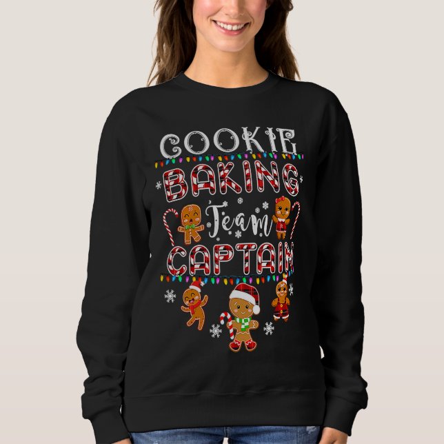 Cookie Baking Team Captain Gingerbread Red Plaid C T Shirt (Framsida)