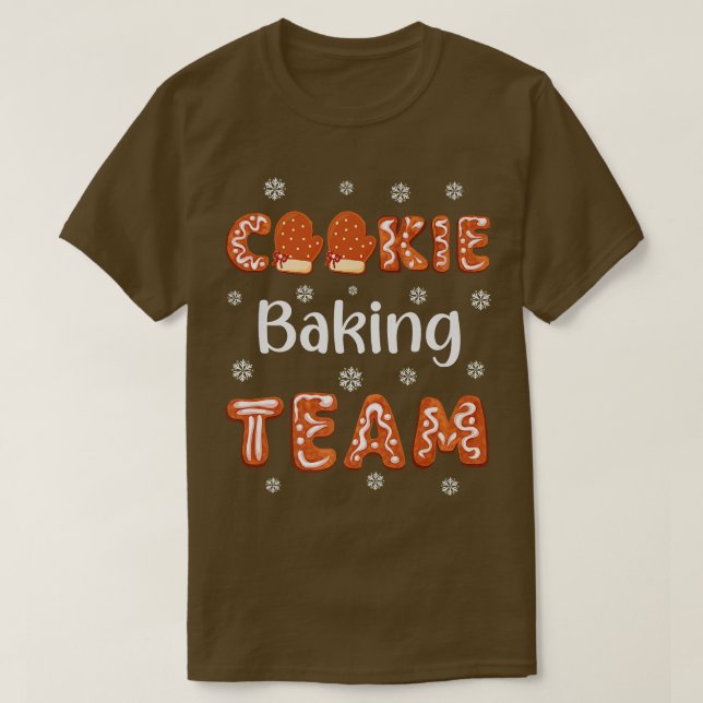Cookie Baking Team-julfamiljen Baking Gingerb T Shirt (Design framsida)