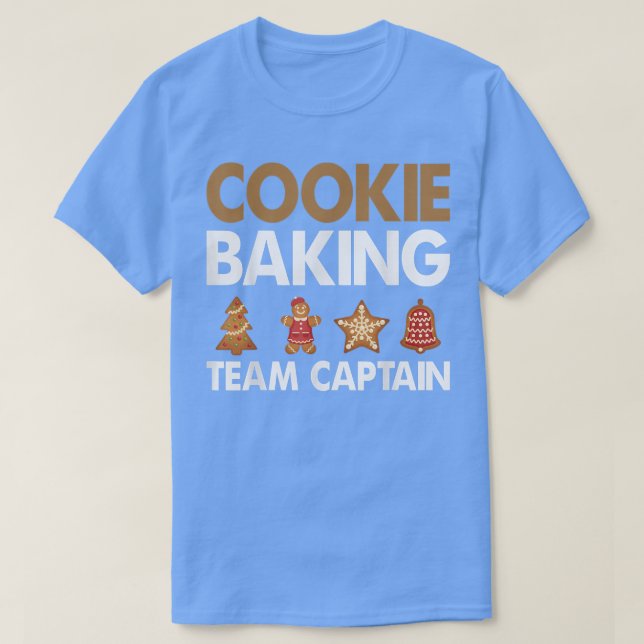 Cookie Baking Team kapten Baking jul Cookie T Shirt (Design framsida)