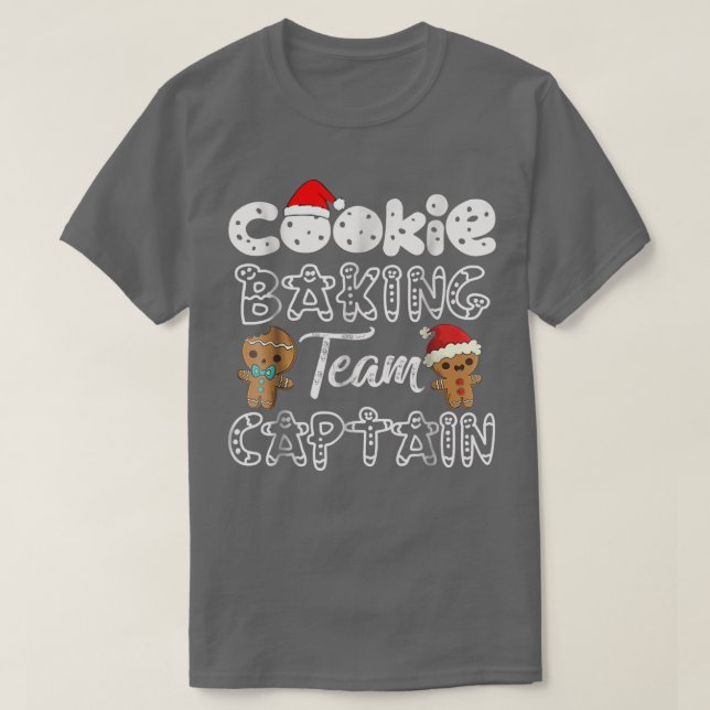 Cookie Baking Team Kapten Funny Baker Gingerbröd T Shirt (Design framsida)