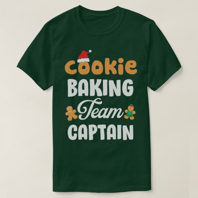 Cookie Baking Team Kapten Funny Gingerbröd Cooki T Shirt (Design framsida)