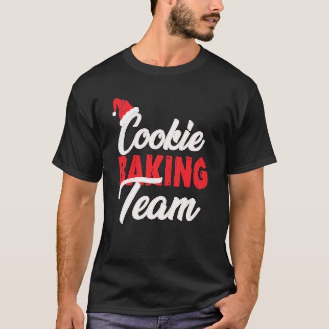 Cookie Baking Team kapten Funny jul Julafton Sw T Shirt (Framsida)