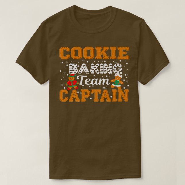 Cookie Baking Team kapten Gingerbröd Baker Merry T Shirt (Design framsida)