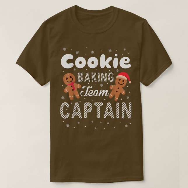 Cookie Baking Team Kapten Gingerbröd jul C T Shirt (Design framsida)