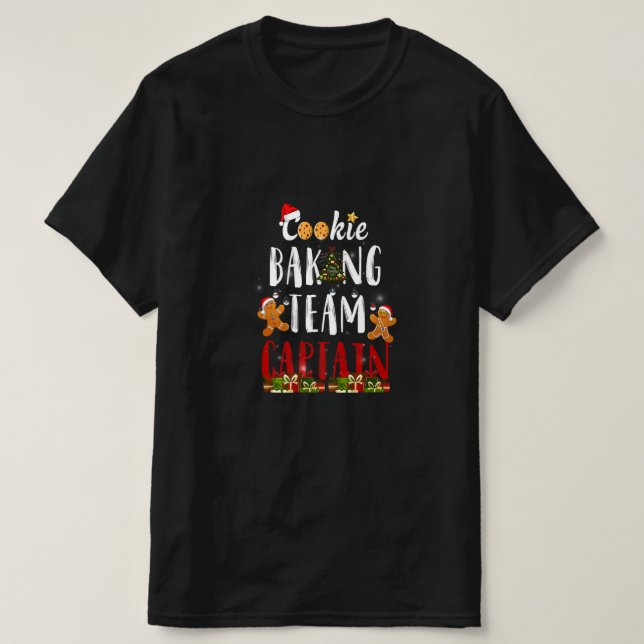 Cookie Baking Team kapten Gingerbröd jul F T Shirt (Design framsida)