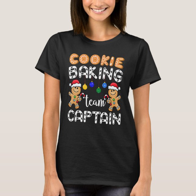 Cookie Baking Team kapten Gingerbröd jul F T Shirt (Framsida)