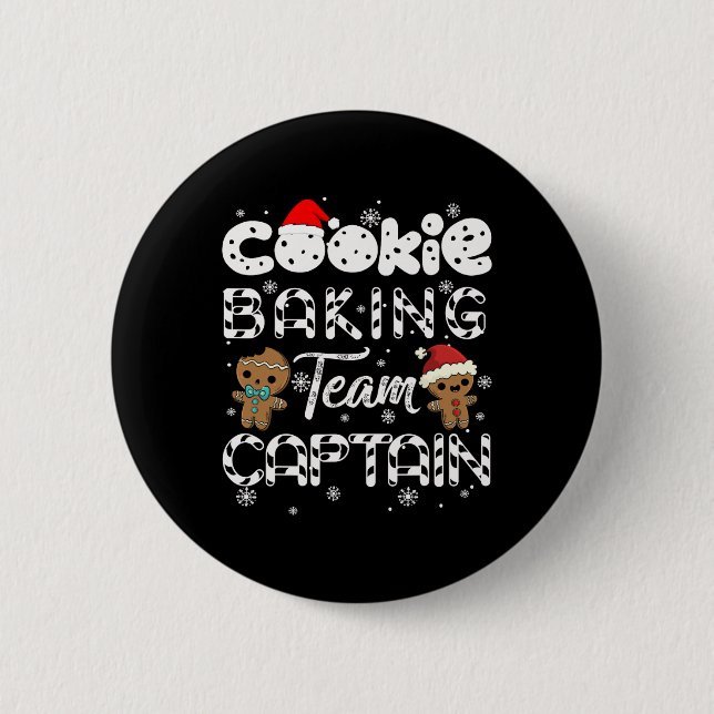 Cookie Baking Team kapten Gingerbröd jul Knapp (Framsida)
