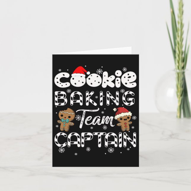 Cookie Baking Team kapten Gingerbröd jul Kort (Framsida)