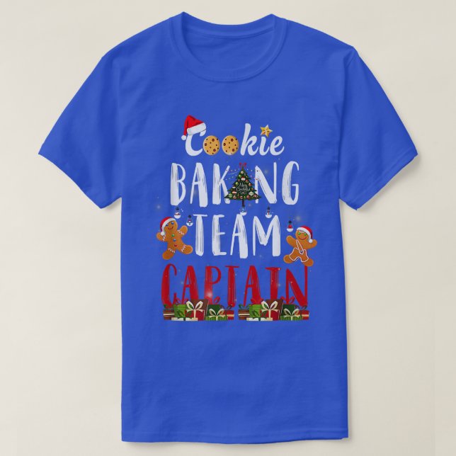 Cookie Baking Team Kapten jul Funny Gift T Shirt (Design framsida)