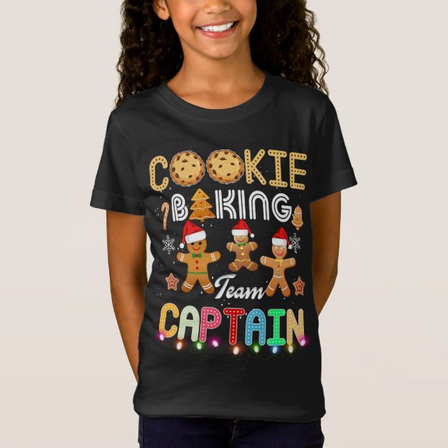 Cookie Baking Team Kapten julbakare Ginger T Shirt (Framsida)