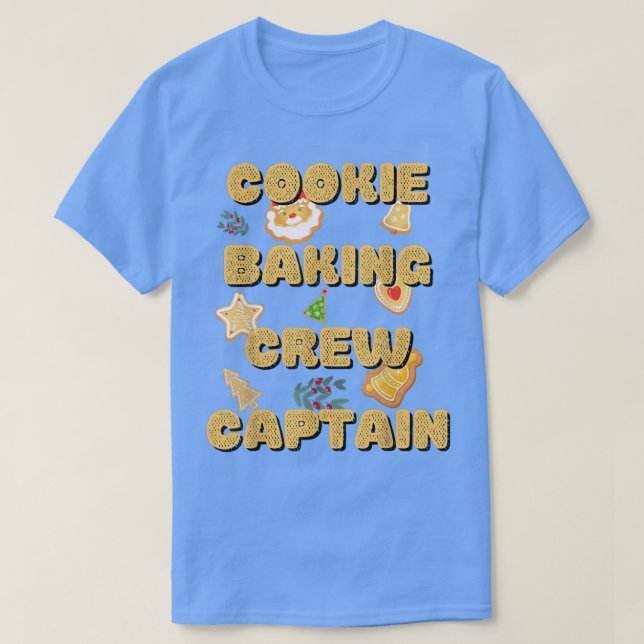 Cookie Baking Team Kapten Tester Cute Family Mat T Shirt (Design framsida)