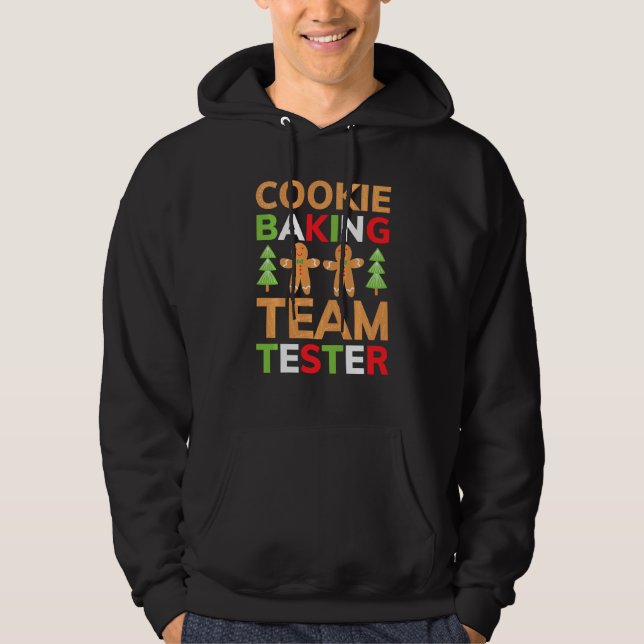 Cookie Baking Team Kommissarie Julfuny Christm Hoodie (Framsida)
