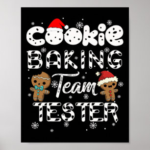Cookie Baking Team Tester Gingerbröd jul Poster