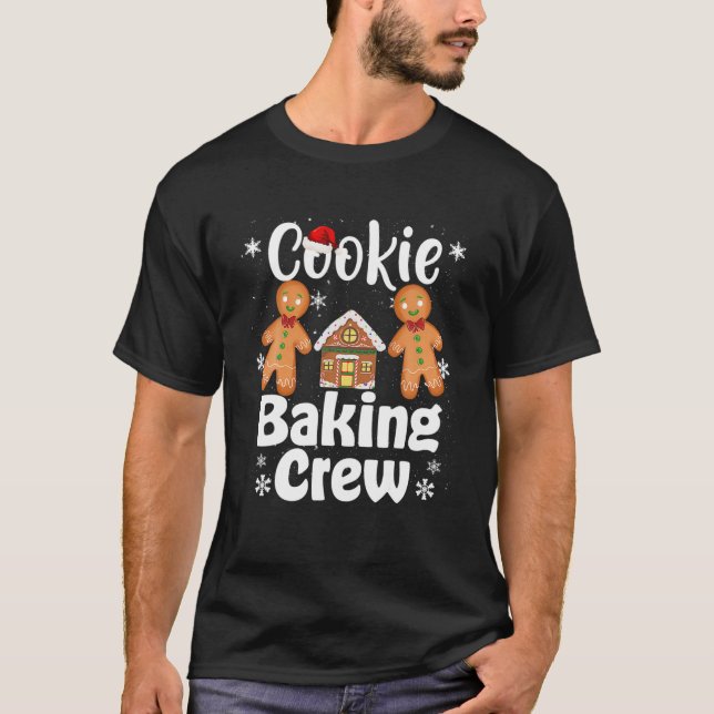 Cookie Baking Team Tester Gingerbröd jul T Shirt (Framsida)