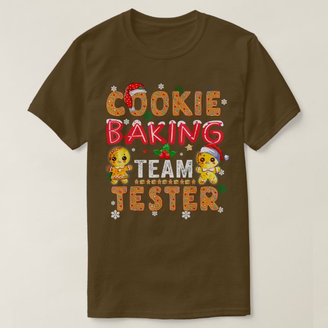 Cookie Baking Team Tester Gingertea Jul Te T Shirt (Design framsida)