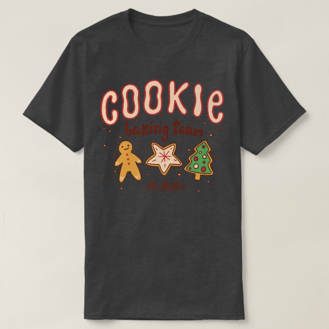 Cookie Baking Team Tester-jultiden T Shirt (Design framsida)