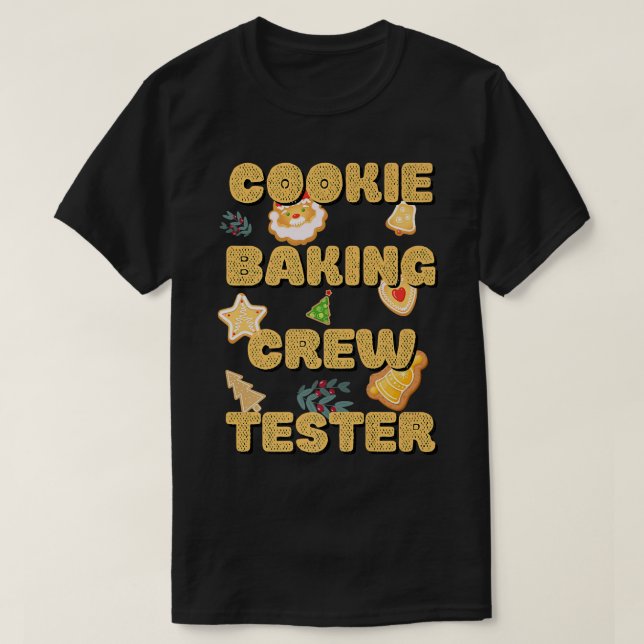 Cookie Baking Team Tester Kapten Cute Family Mat T Shirt (Design framsida)
