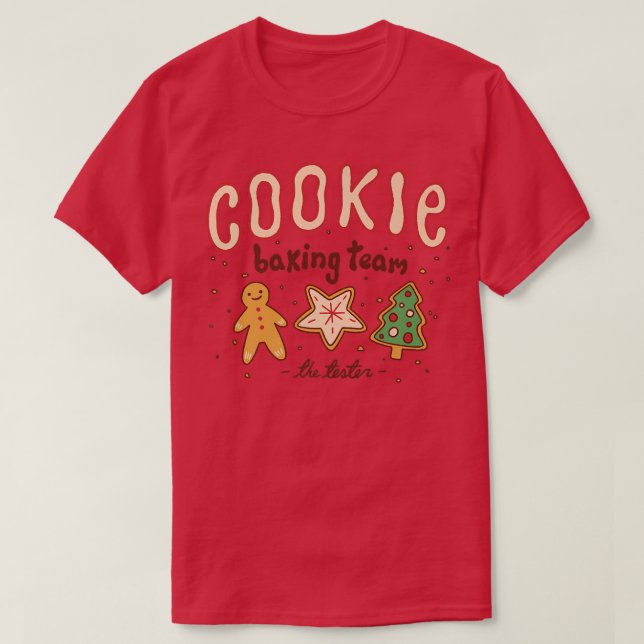 COOKIE BAKING TEAM Tester Sweet jul Crew T Shirt (Design framsida)