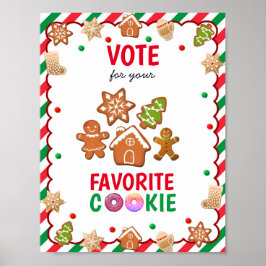 Cookie Ballot för Party-spel i julcookie Exchange Poster