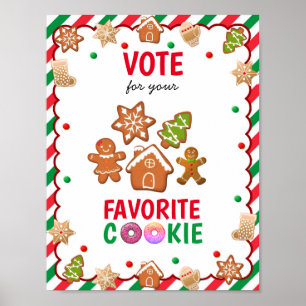 Cookie Ballot för Party-spel i julcookie Exchange Poster