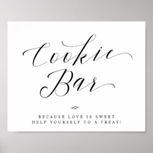 Cookie Bar Chic Bröllopsdusch eller Bröllopsskylt Poster