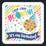 cookie Birthday-förmånserbjudande du är bäst Fyrkantigt Klistermärke<br><div class="desc">Designad av ARTY APPLES</div>