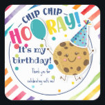 cookie Birthday-förmånserbjudande du är bäst Fyrkantigt Klistermärke<br><div class="desc">Designad av ARTY APPLES</div>