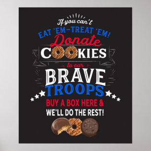 Cookie Booth Poster Donate till trupperna