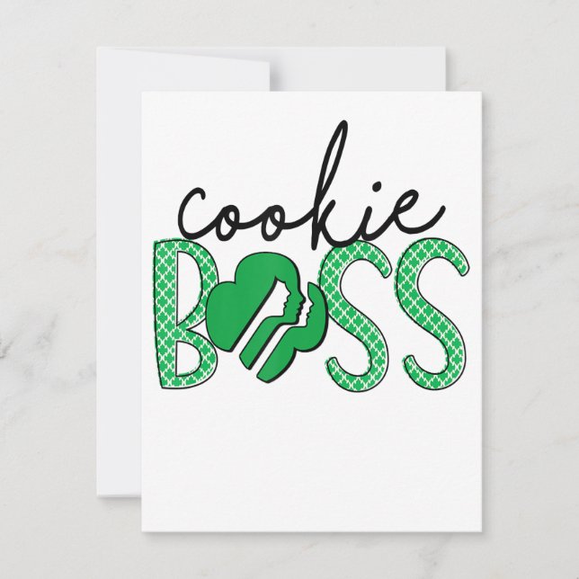 Cookie Boss Scout Girls Cookie Dealer Inbjudningar (Framsida)
