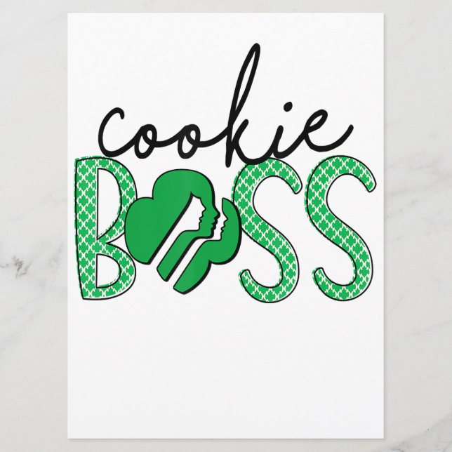 Cookie Boss Scoutflickor Cookieförsäljare Meny (Framsida)