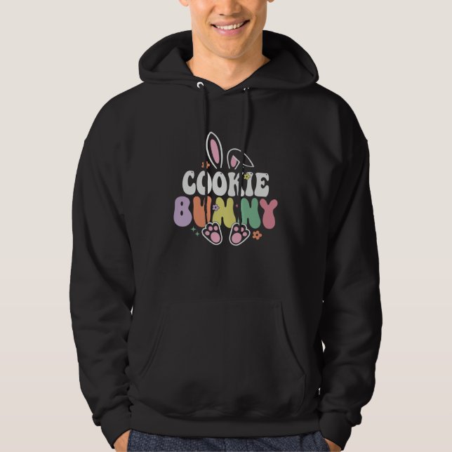 Cookie Bunny Women Easter Day Rabbit Grandma Famil Hoodie (Framsida)