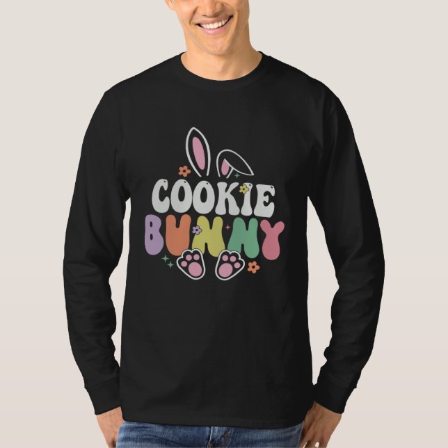 Cookie Bunny Women Easter Day Rabbit Grandma Famil T Shirt (Framsida)
