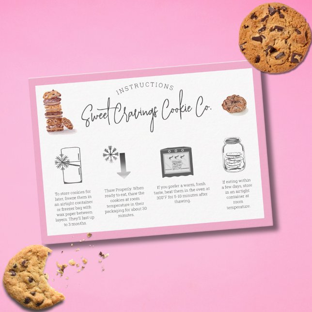 Cookie Care-instruktion Visitkort (Skapare uppladdad)