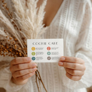 Cookie Care Minimalistiskt Platt Tacksamhetskort Visitkort
