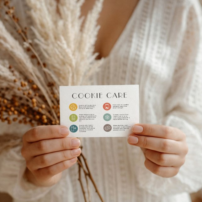 Cookie Care Minimalistiskt Platt Tacksamhetskort Visitkort (Skapare uppladdad)