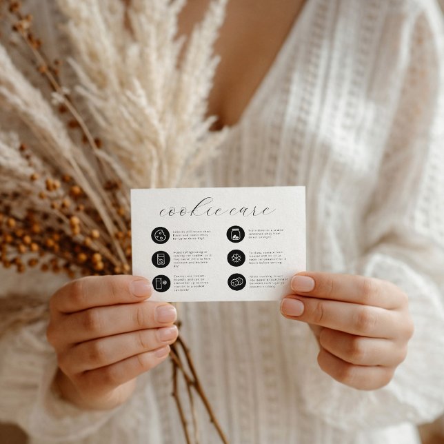 Cookie Care Minimalistiskt Platt Tacksamhetskort Visitkort (Skapare uppladdad)